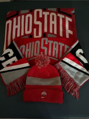 Ohio State Blanket, Scarf and Beanie